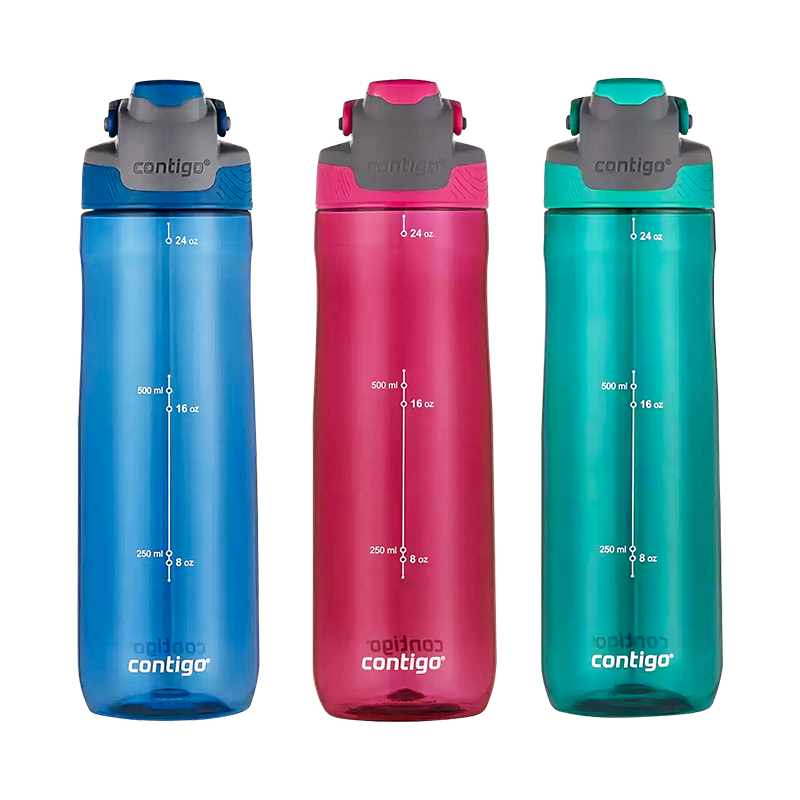 康迪克contigo成人水杯709ml三个装蓝红深绿